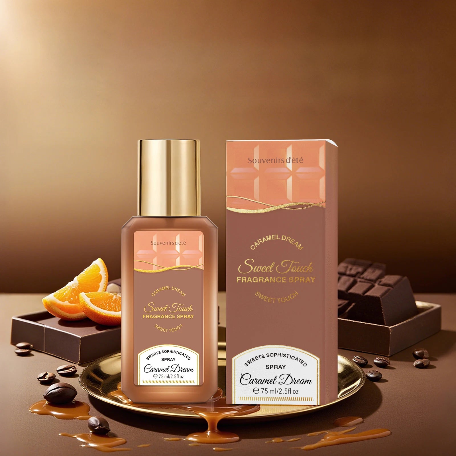 Floral Women's Light Fragrance Fresh Sweet Notes Elegant Long-lasting Qme Brown