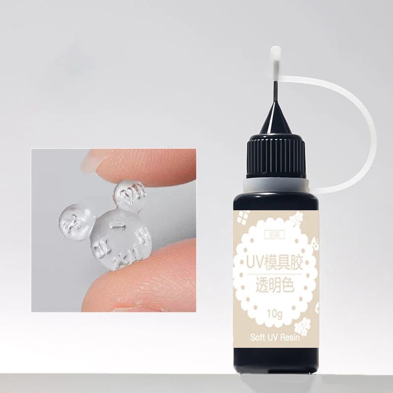 Carved Gel Nail Mold UV Crystal Glue Translucent 3D Acrylic Tool Qme Transparent