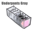 Clothing Storage Organizer Box Cabinets Drawer Jeans Organizer Underwear Pants T-Shirt Socks Storage Box Save Wardrobe Space Qme Underpants-Gray