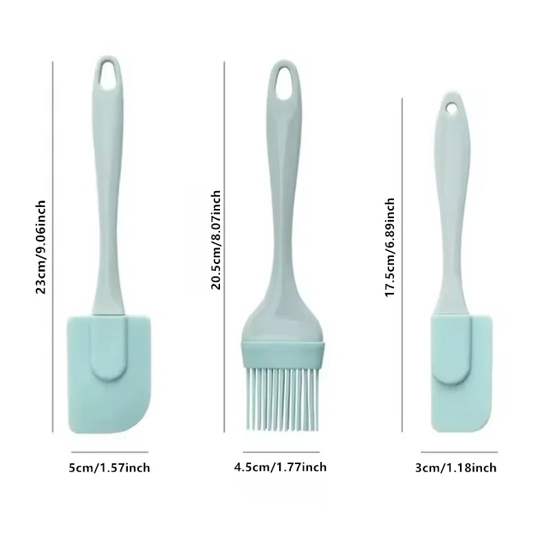 Silicone Cake Scraper Kitchen Non-Stick Cake Cream Spatula Kitchen Cooking Pastry Scraper Mold Brush Tool Baking Accessories Qme