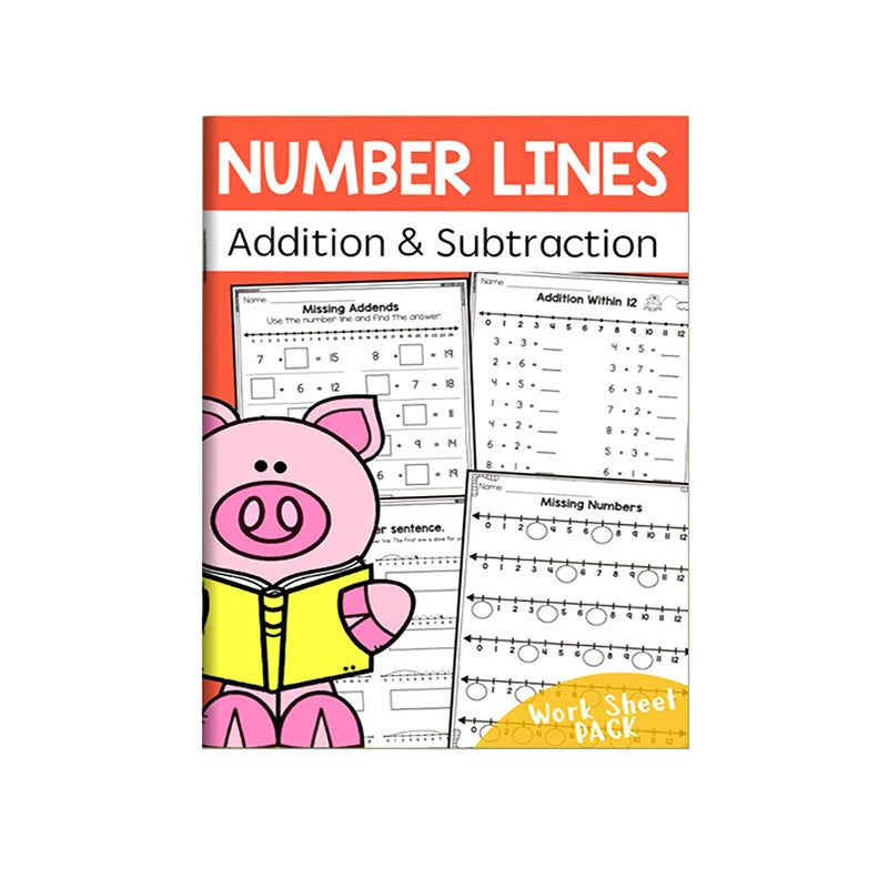 32-Page Interactive Math Learning Workbook Addition Subtraction Qme StyleB