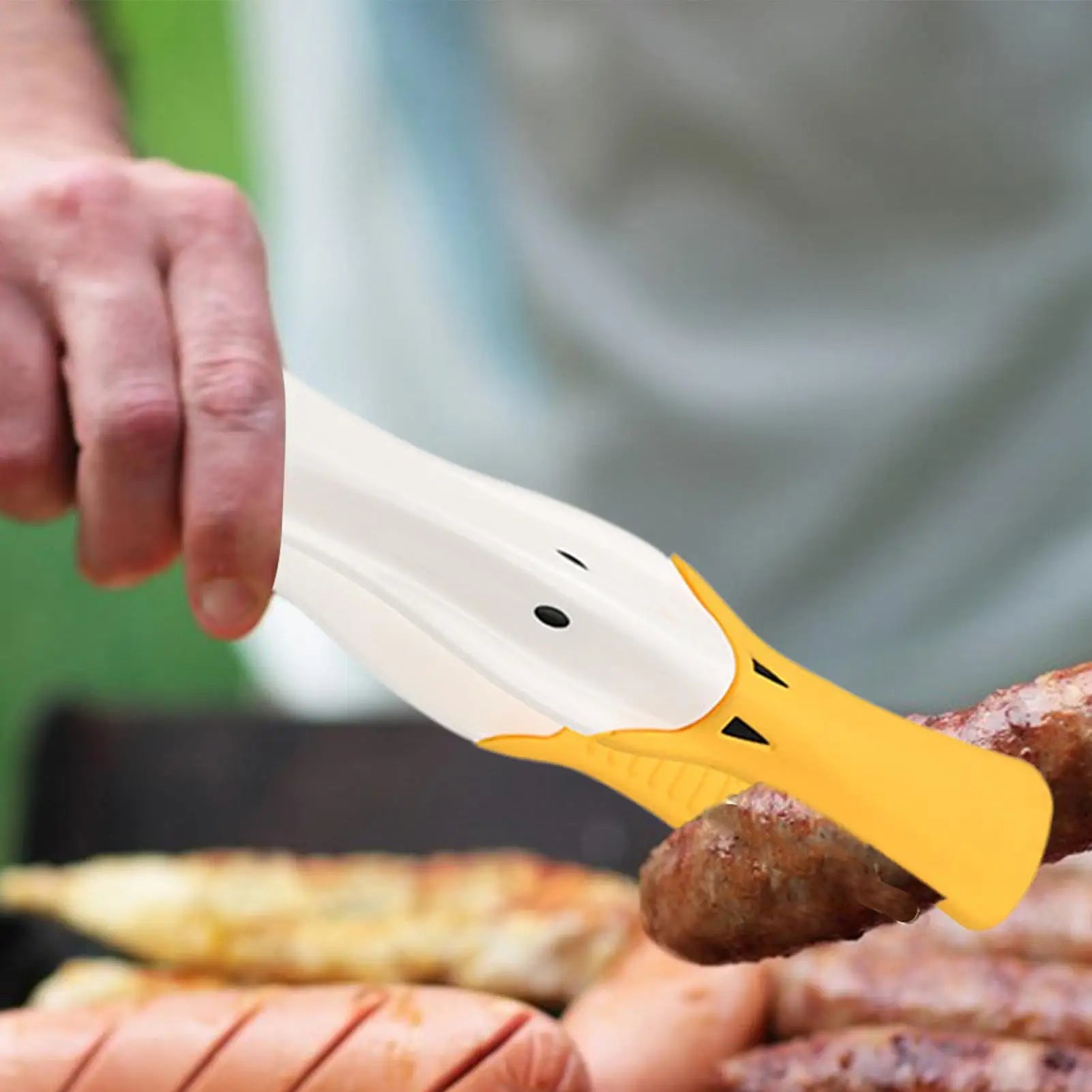 Creative duckbill silicone clip kitchen food clip commercial high temperature resistant barbecue tool kitchen tongs for cooking Qme
