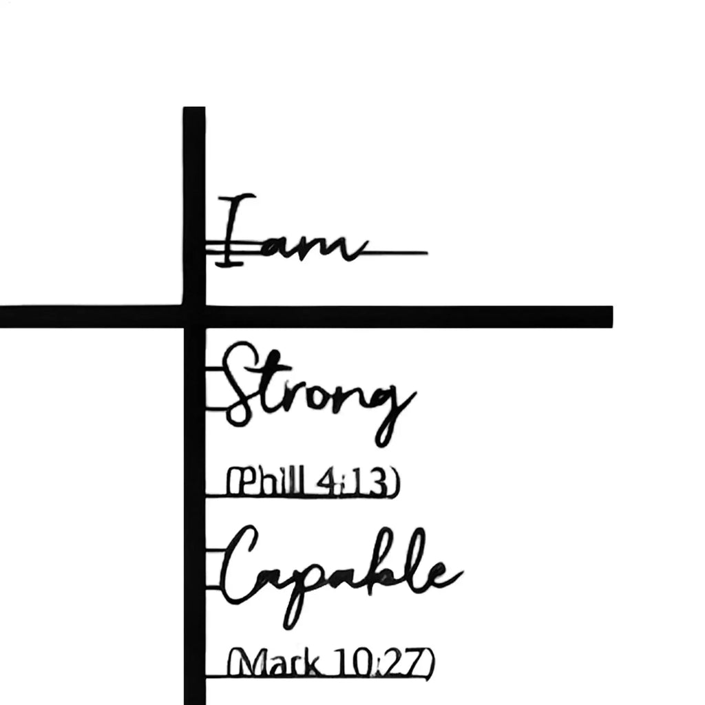 Cross Wall Art Christian Hangable Sturdy Indoor Faith-based Qme