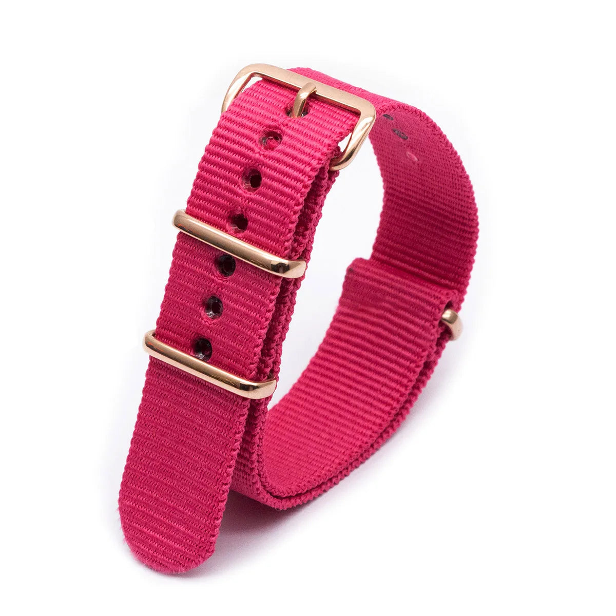 Luxury Nylon Watch Band Rose Gold Metal Buckle Durable Sweatproof Watch Strap 18/20/22/24MM Fashion Wristband For Men Women Qme