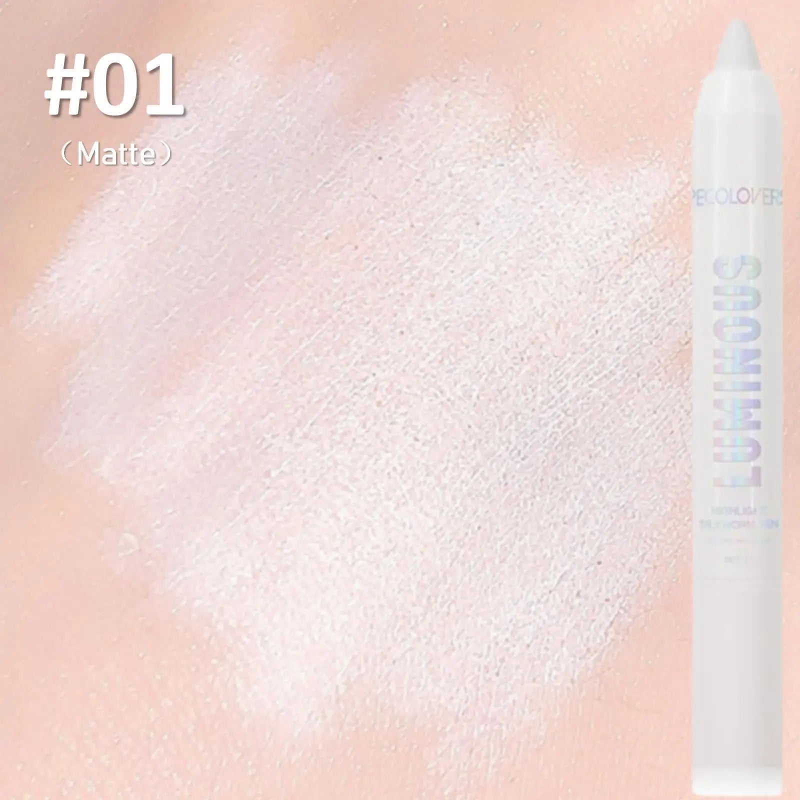 High-gloss Pen Lying Silkworm Highlighter Pen Eyes Corner Brightening Pearl Glitter Matte White Eyeshadow Stick Eye Makeup Qme 01