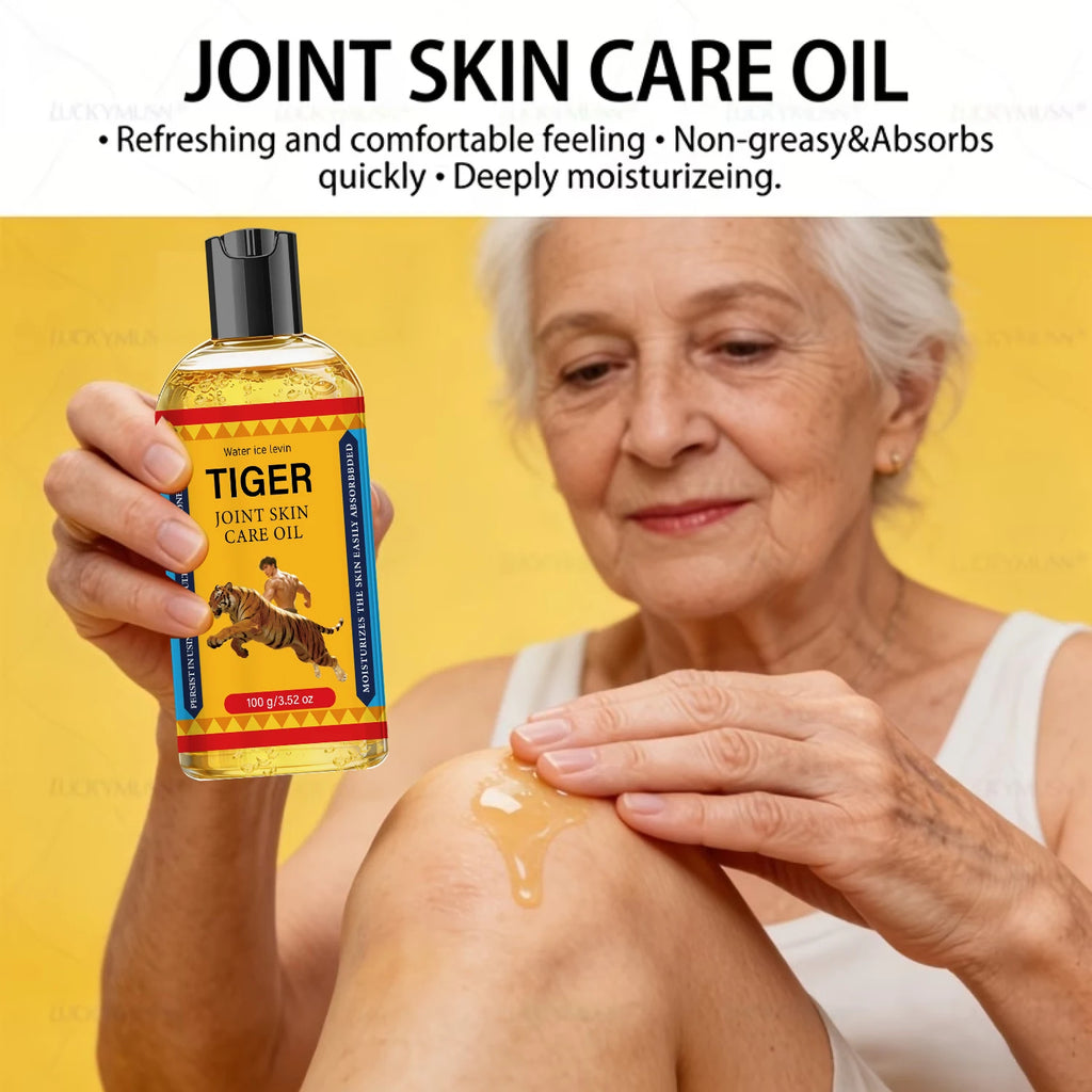 Collagen Infused Tiger Joint Skin Oil, Quick Absorb Hydrating Firming Body Care Oil Qme