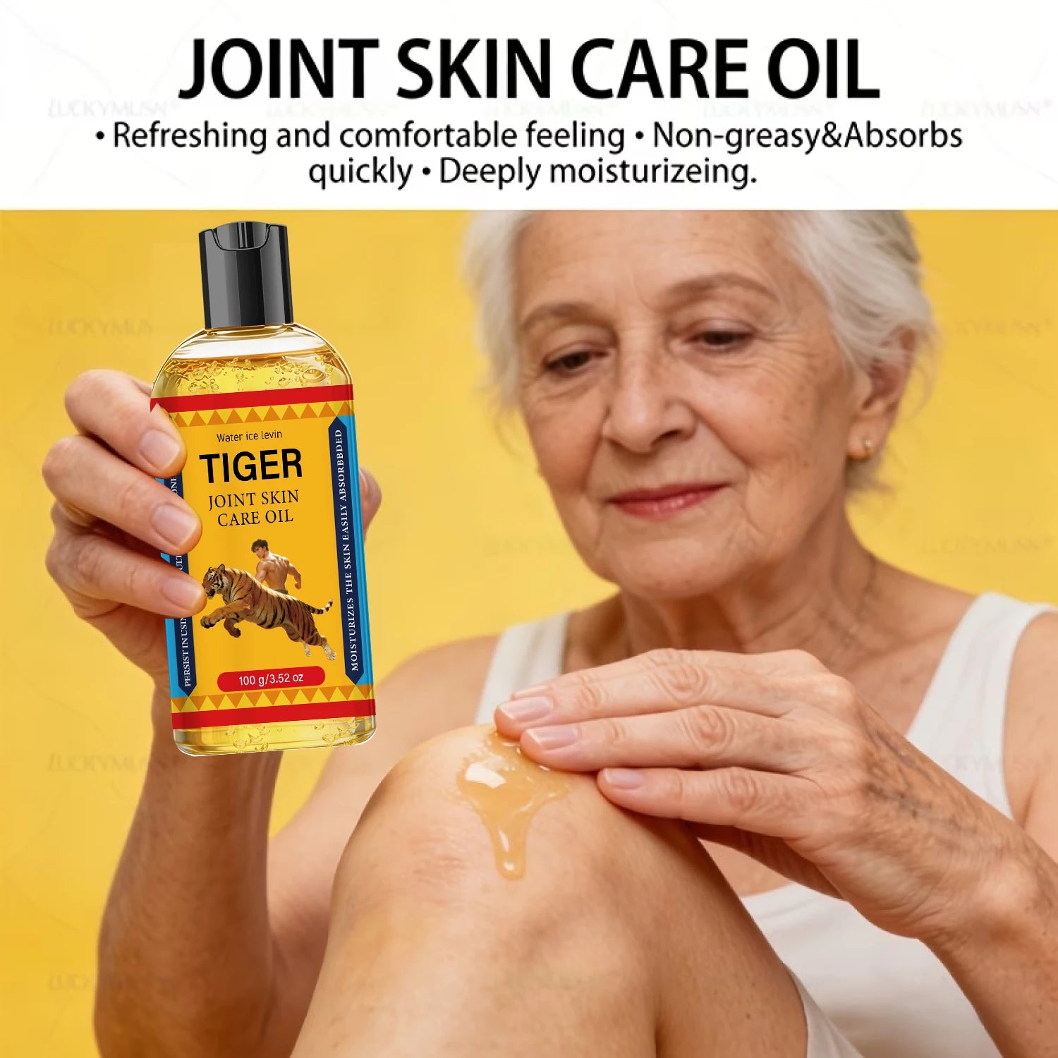 Collagen Infused Tiger Joint Skin Oil, Quick Absorb Hydrating Firming Body Care Oil Qme