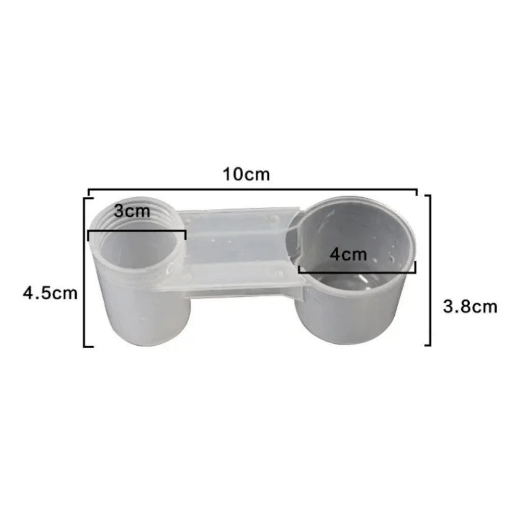 Auto Drinking Device for Birds Plastic Pet Feeder Double Nozzle Water Botter for Chicken/Pigeon/Parrot/Pet Drinking Accessories Qme