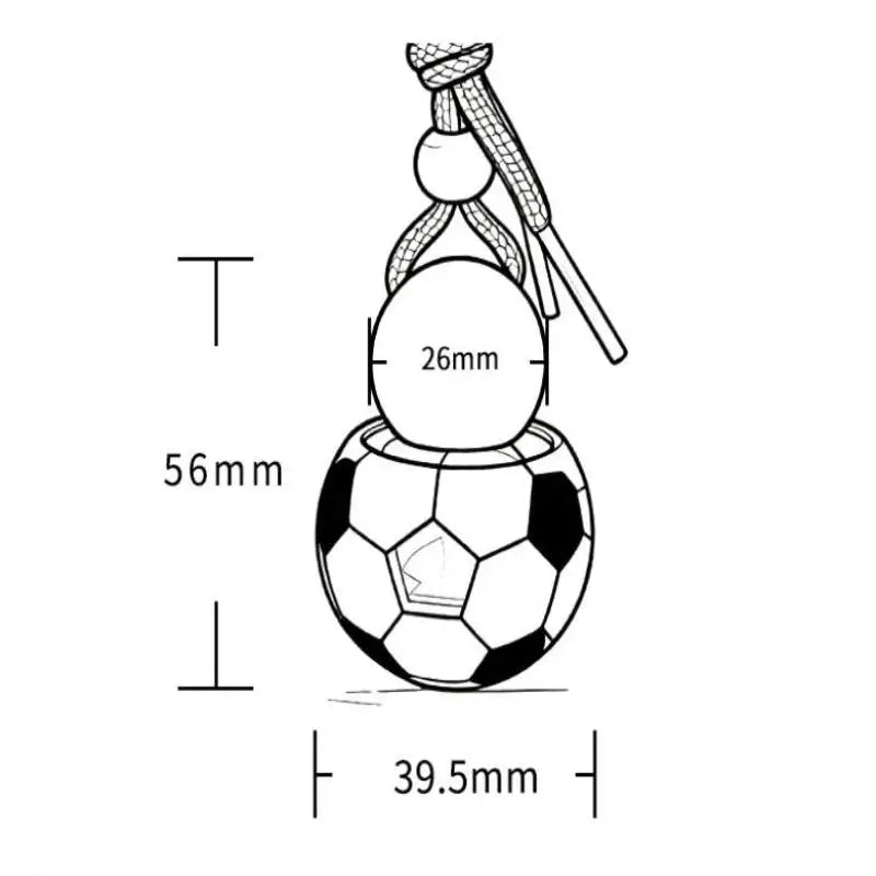 Soccer Designed Perfume Bottle Hanging Glass Car Air Freshener Qme