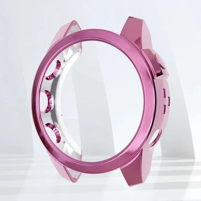 TPU Protective Case Cover for Garmin Fenix 7 7S 7X Smart Watch Clear Colorful Soft Protector Epix Pro 51mm 47mm 42mm Cover Shell Qme pink Garmin fenix 7S