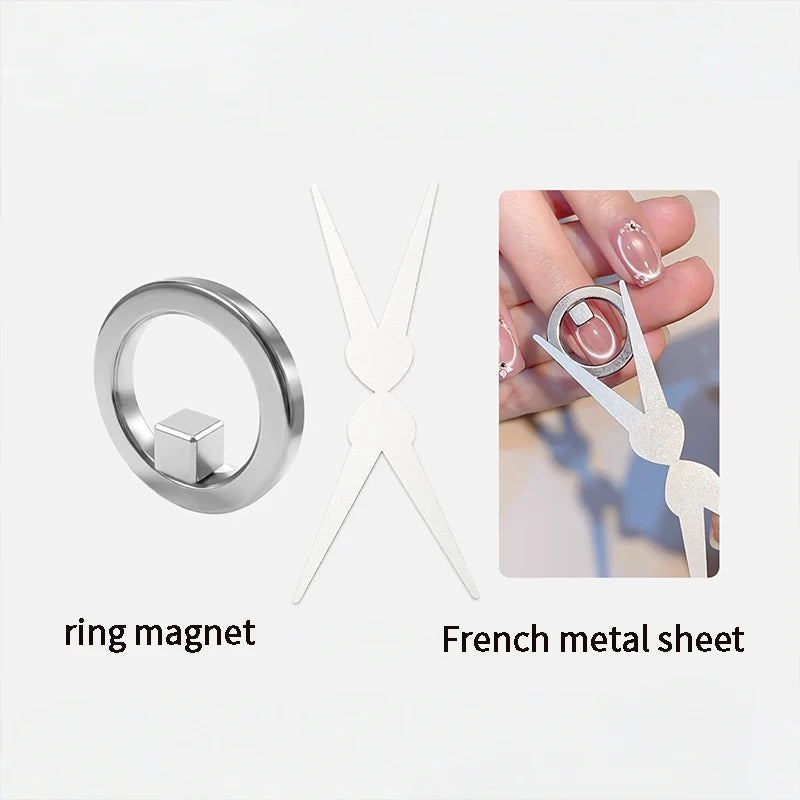 1 Powerful Ring Magnet 3-Second Attraction Hollow Cat Eye Nail Art Qme 2 PCS