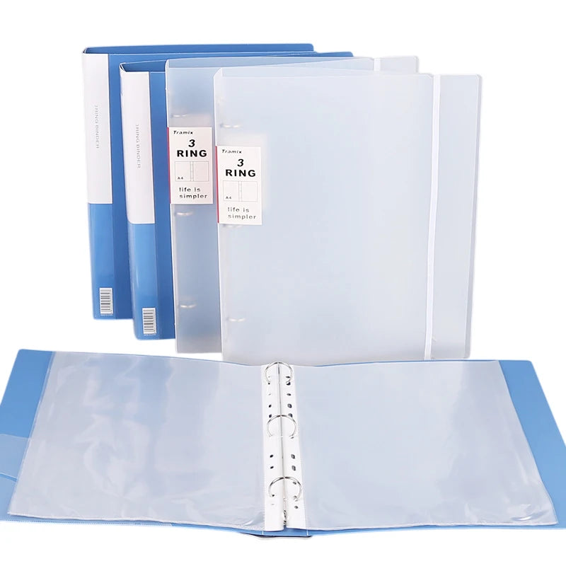 Office Materials Storage Folder Loose Leaf Transparent Data Book File Qme