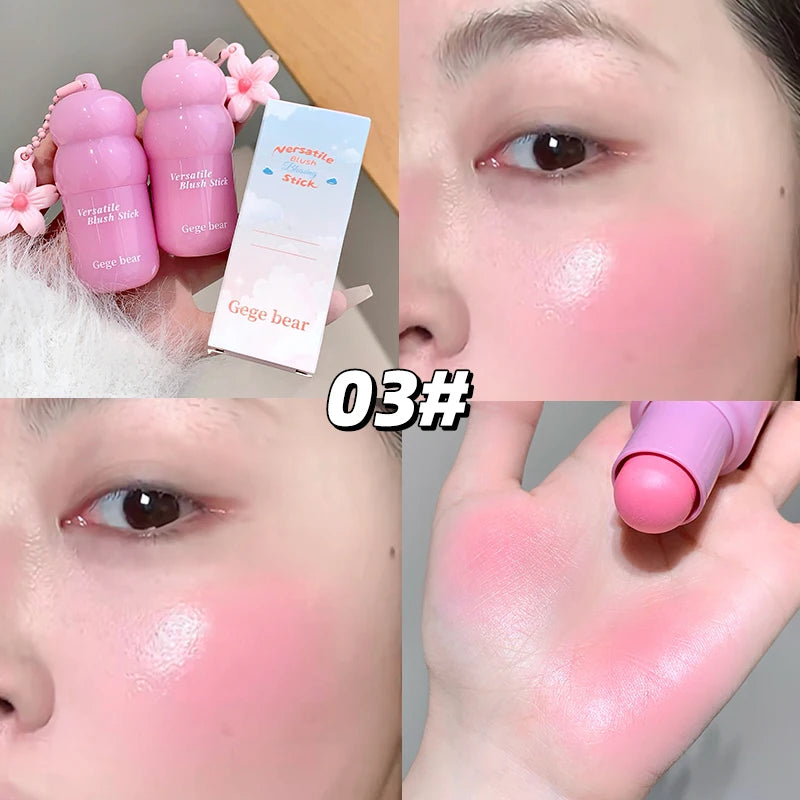 Gege Bear Korean-style Water Glow Multi-use Blush Stick Hydrating Qme GX1378-03