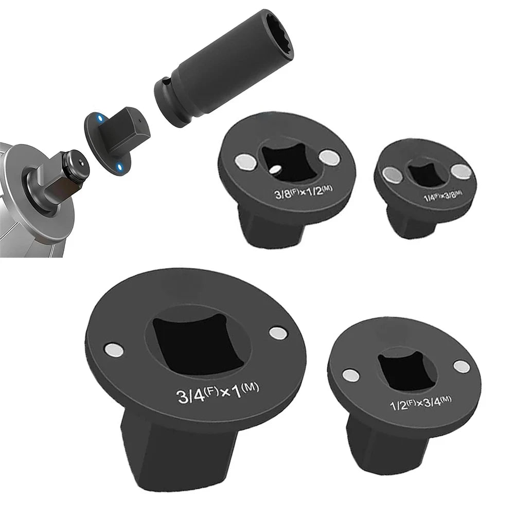 Low Profile For Impact Driver Socket Adapter Set 3/4 To 1inch 1/2 To 3/4 3/8 To 1/2 Professional Steel Socket Adapter Power Tool Qme