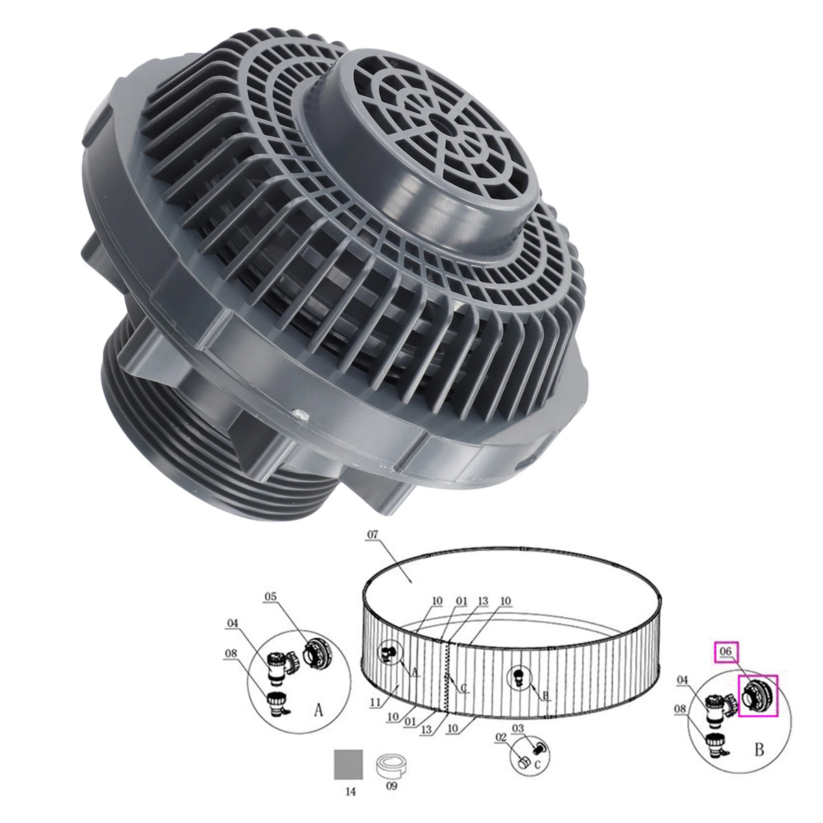 Performance Outlet Filter Pools Coleman Hnemix INTEX Swimming Pool Qme