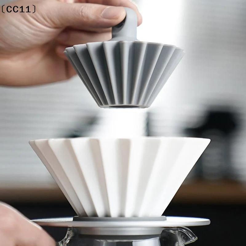 Hand-brewed Coffee Cone Press Clear V-shaped Filter Paper Universal Qme