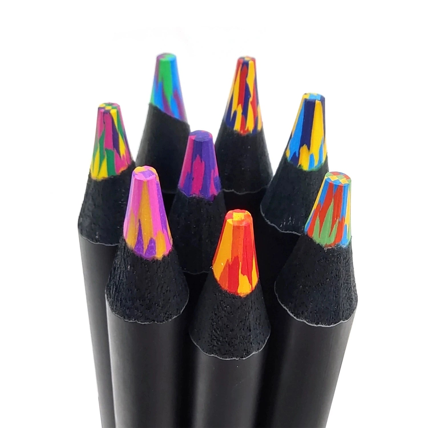 8/16/24Pcs Rainbow Pencils,Dreamy Gradient Colors - No Dust, Line 2 mm, Suitable for Professional Painting and Art Purposes Qme