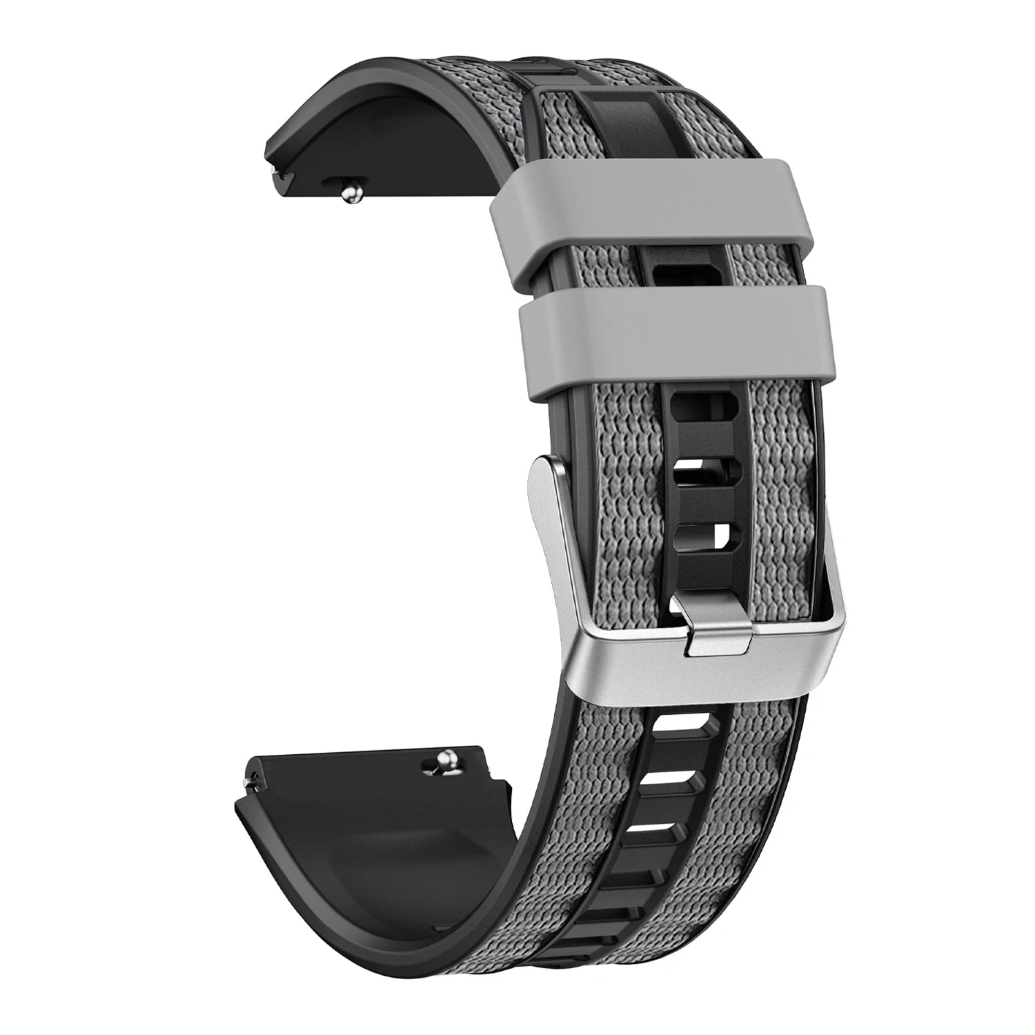 22mm Strap Suitable for Huawei Watch Ultimate 2 Soft and Durable Silicone Nylon Replacement Wristband for GT6 Pro GT5 46mm Qme Black Gray for Ultimate 2 1