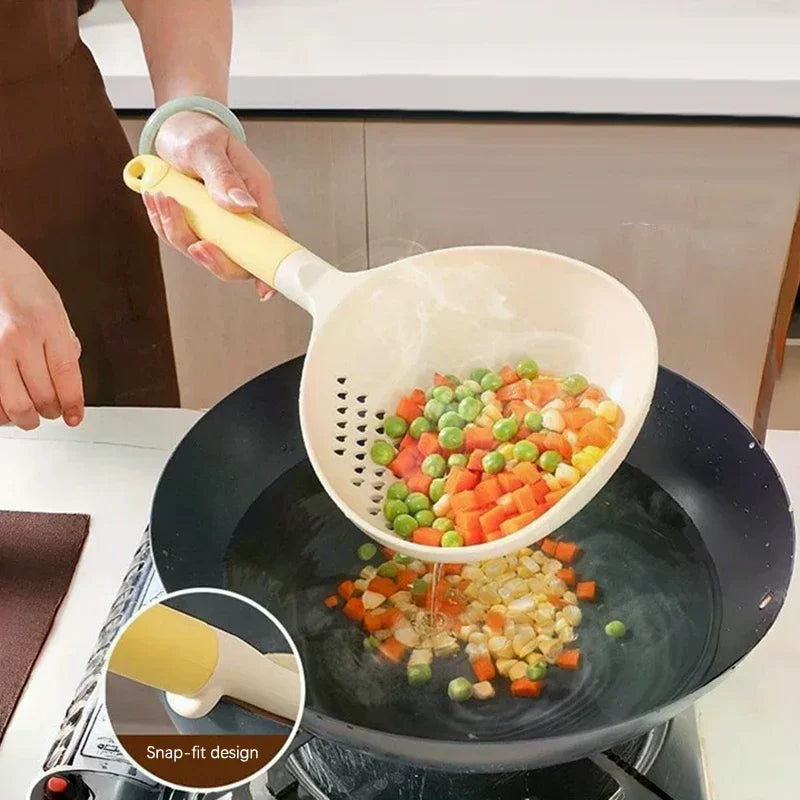 Multifunctional Dual-use Scoop Large Kitchen Household Dumpling Noodle Colander High Temperature Resistant Soup Drain Colander Qme
