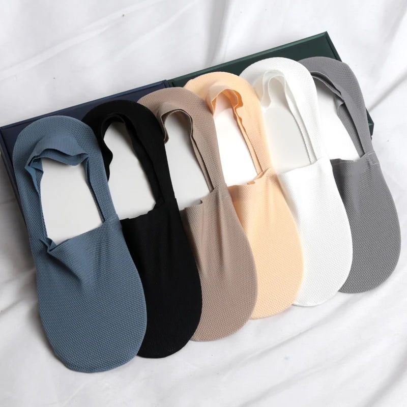 3Pair Lot 100 Cotton Men Boat Socks Fashion Summer Thin Invisible Qme