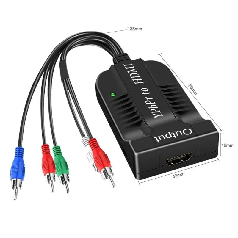 1PCS AV S-Video to HDMI Converter 1080P CVBS R/L Audio Adapter HD Video Converter Cable Qme