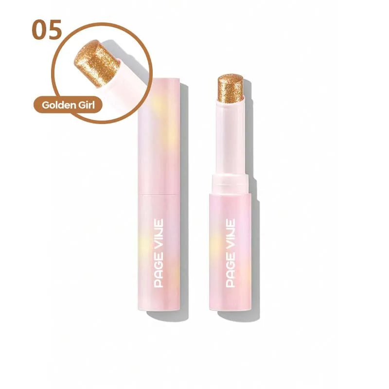 6-Color Super Flash Eyeshadow Stick Hydrating Jelly Texture Pearly Diamond Shadow Shimmer Brightening Contouring Shiny Makeup Qme 05