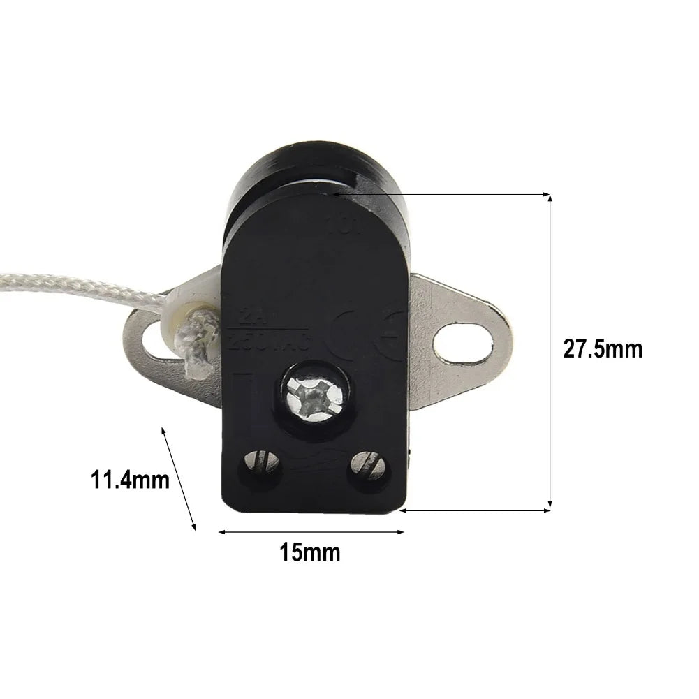 1pc/2pcs Pull Cord Switch With Rotating Pull Switch For Wall Lamp Bedside Lamp Open Single Pull Control Rope Switch Qme
