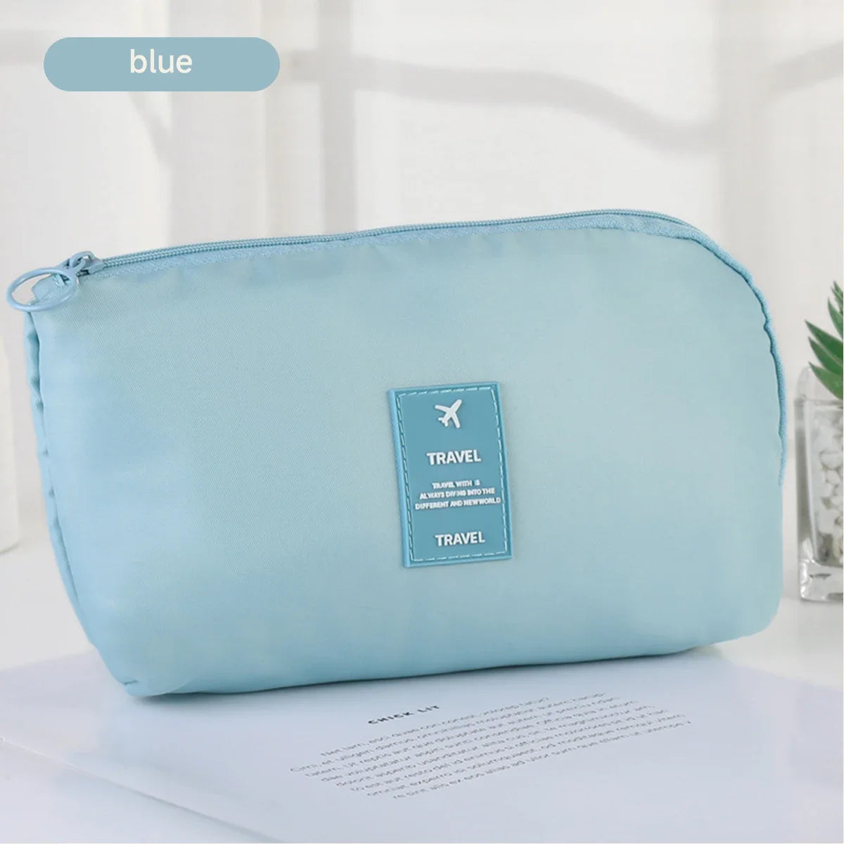 Travel Accessory Cable Bag Portable Digital USB Electronic Organizer Gadget Case Travel Cellphone Charge Mobile Charger Holder Qme Light Blue