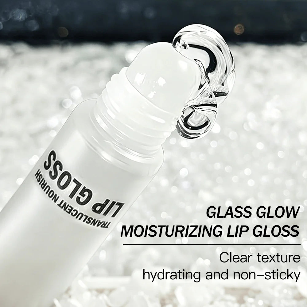 Clear Nourishing Lip Gloss Hydrating Balm Dry Lips Long Lasting Glass Qme
