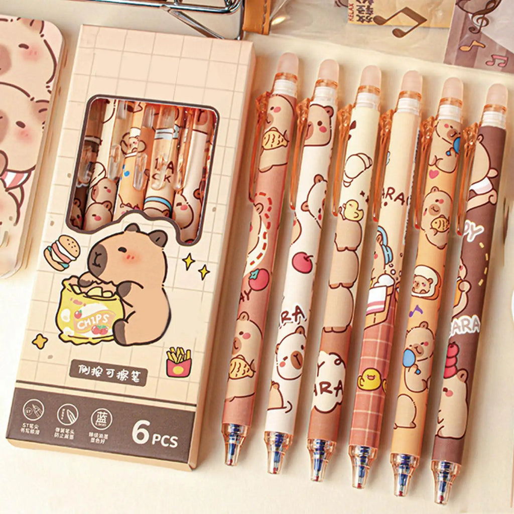Erasable Gel Pens Cartoon Animal Pattern Retractable Pen Fine Point Qme Default Title