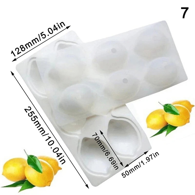 Pineapple Pear Peach Fruit Series Cake Silicone Mold Mango Orange