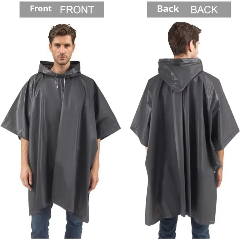 3-in-1 Waterproof Rain Poncho Hooded All-in-one Cover Motorcycle Qme