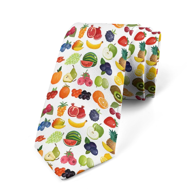 Funny Cartoon Fruit Printed Tie Men's Suit Personality Business Qme style1