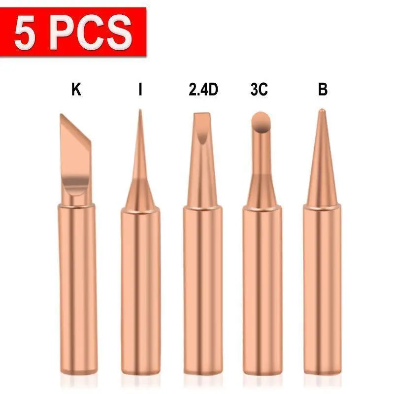 5Pcs 6Pcs 900M T Soldering Tip Pure Copper Replacement For 936 937 938 Station Tool Qme 5pcs