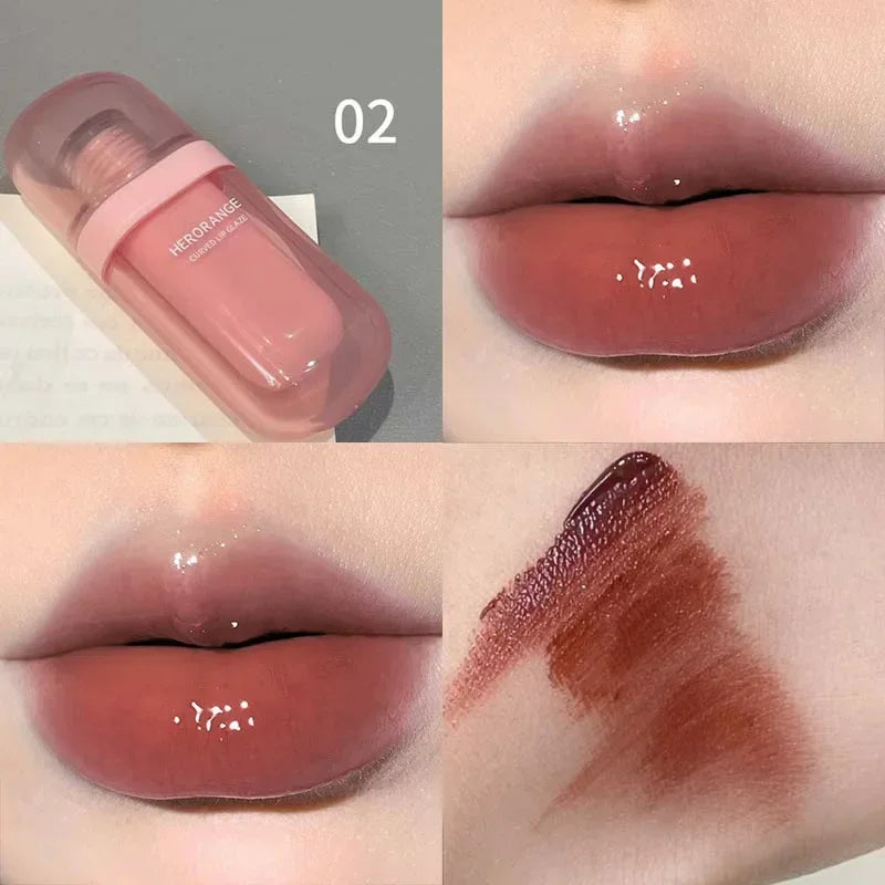 Red Brown Matte Velvet Lip Gloss Waterproof Liquid Lipstick Non-stick Cup Lips Tint Mud Makeup Rose Peach Lip Glaze Cosmetics Qme B02
