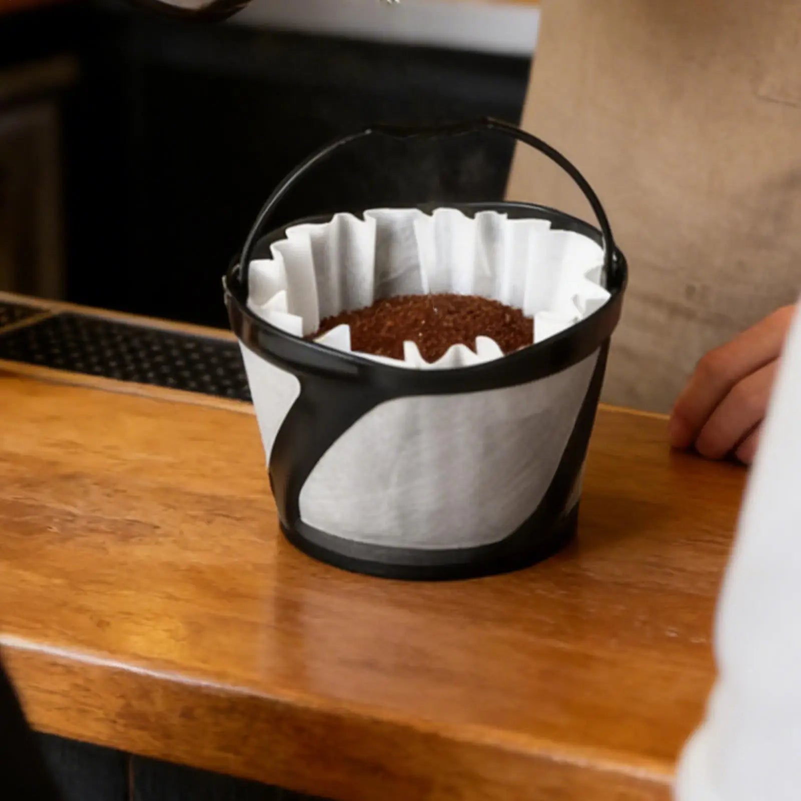Metal Coffee Filter Stainless Steel Paperless Reusable Basket Mesh Qme
