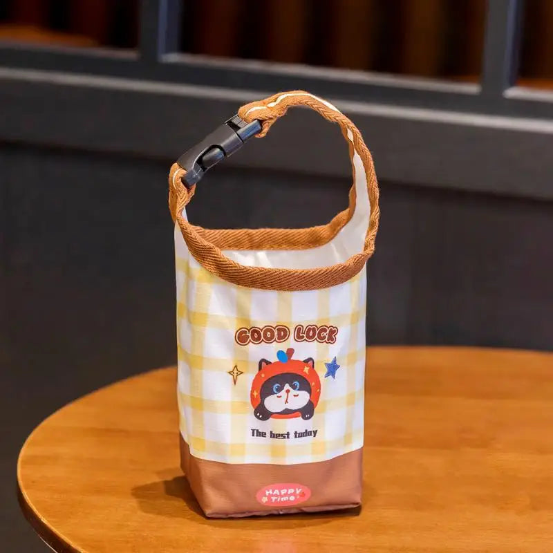 Water Bottle Carrier Bag Adjustable Buckle Baby Stroller Cup Holder Qme A1