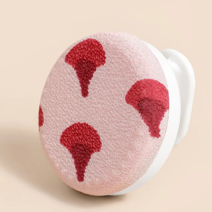 Exfoliating Shower Brush Adults Replaceable Soft Cloth Heads Gentle Qme 1Pc Pink