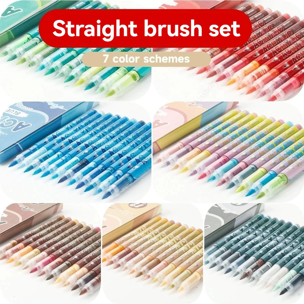 84 Colors Acrylic Paint Markers, With Direct-Liquid Ink System, Brush Tip, For Wood, Glass, Fabric And DIY Crafts Art Supplies Qme