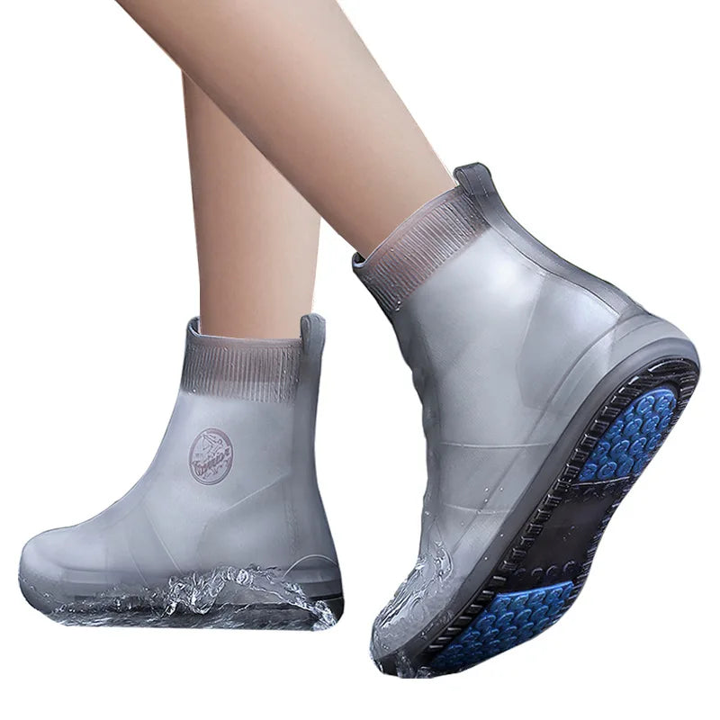 Waterproof Shoe Covers Silicone Anti-Slip Rain Boots Unisex Sneakers Protector For Outdoor Rainy Day Protectors Shoes Cover Qme