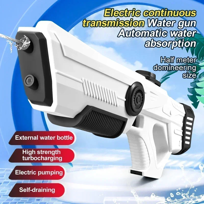Electric Water Guns Powerful Squirt Automatic Water Suction Water Blasters Summer Outdoor Beach Toy For Kids Boys Birthday Gifts Qme