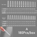 Sandwich Dual Nail Forms 180pcs 15size NEW 2025 Extensions-Dual Forms Coffin Almond Nail Forms Manicure Top Mold Bottom Mold Qme F47S-F47X