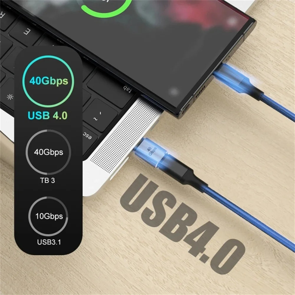 100W Type C OTG Adapter 40Gbps Data Transfer 8K60HZ USB C Converter PD Male To Female Connector For Phone Laptop PC USB Adapter Qme