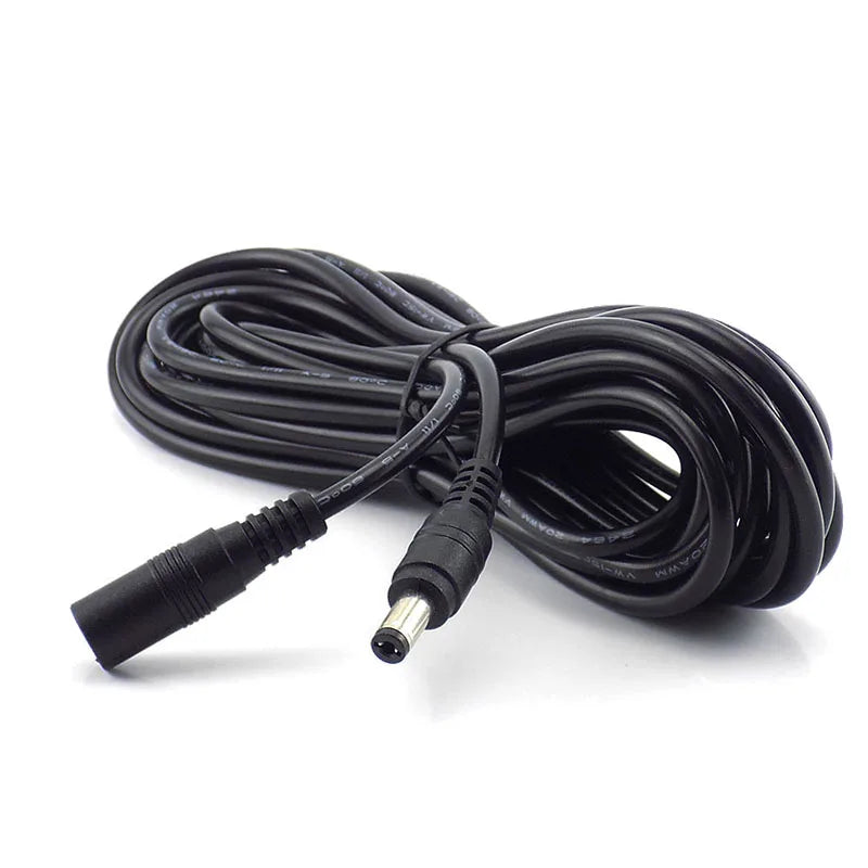 10pcs Female to Male Plug CCTV DC Power Cable Extension Cord Adapter 12V Power Cords 5.5mmx2.1mm For Camera Power Extension Cord Qme