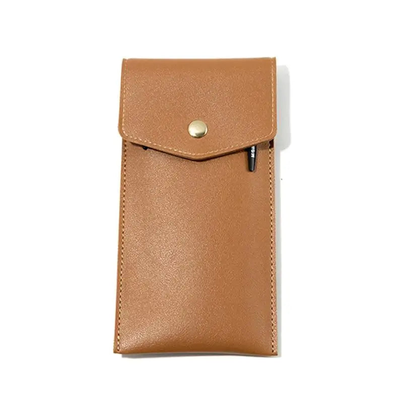 Pencilcase Faux Leather Large Capacity Multi-slot Pouch Pure Qme A1