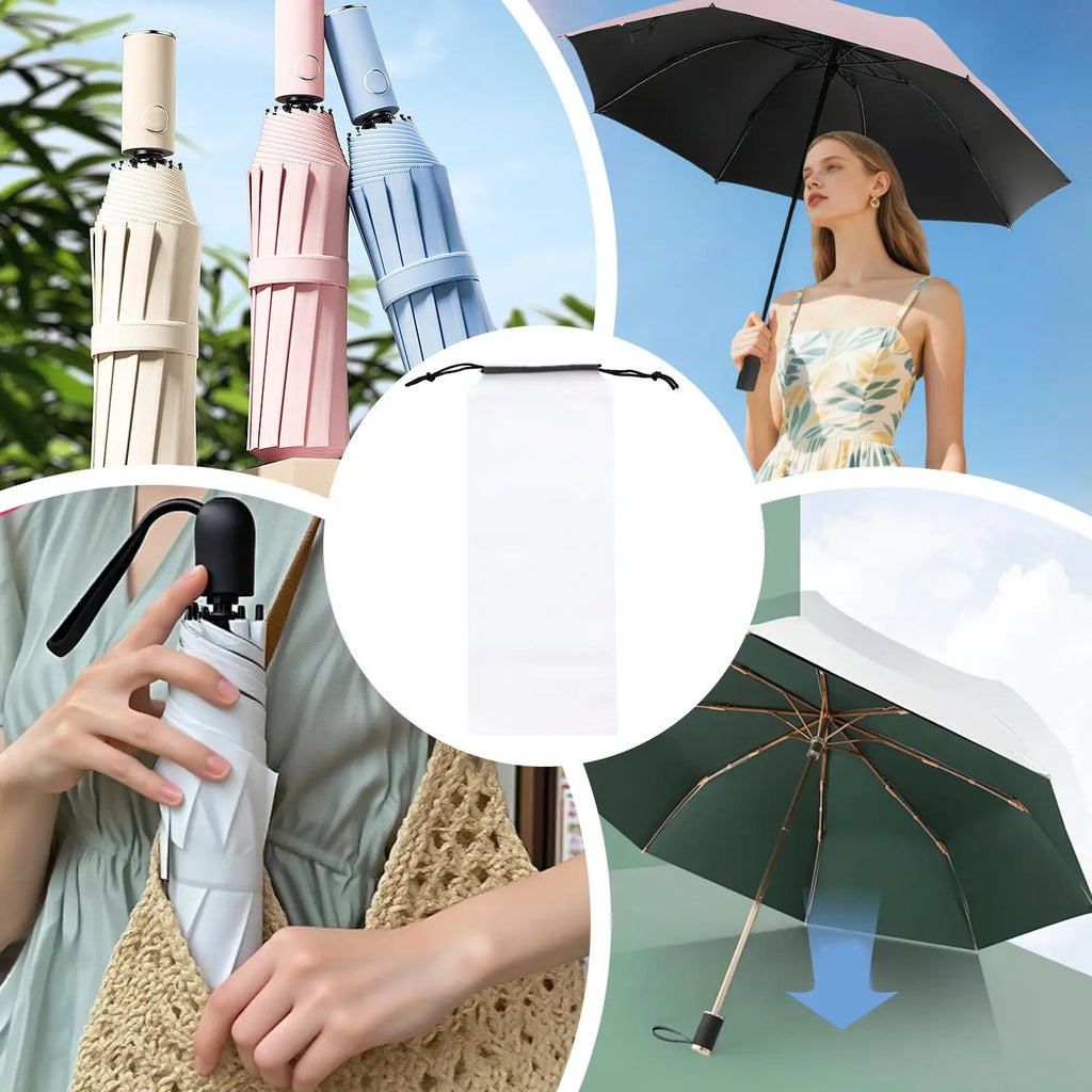 Umbrella Bags 5 10 Foldable Waterproof Drawstring Travel Sleeve Qme