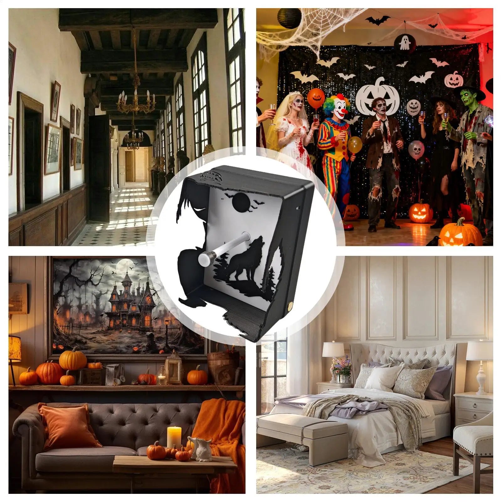 Wall Shadow Lamp Halloween Decor Home Lighting Atmosphere Light Qme