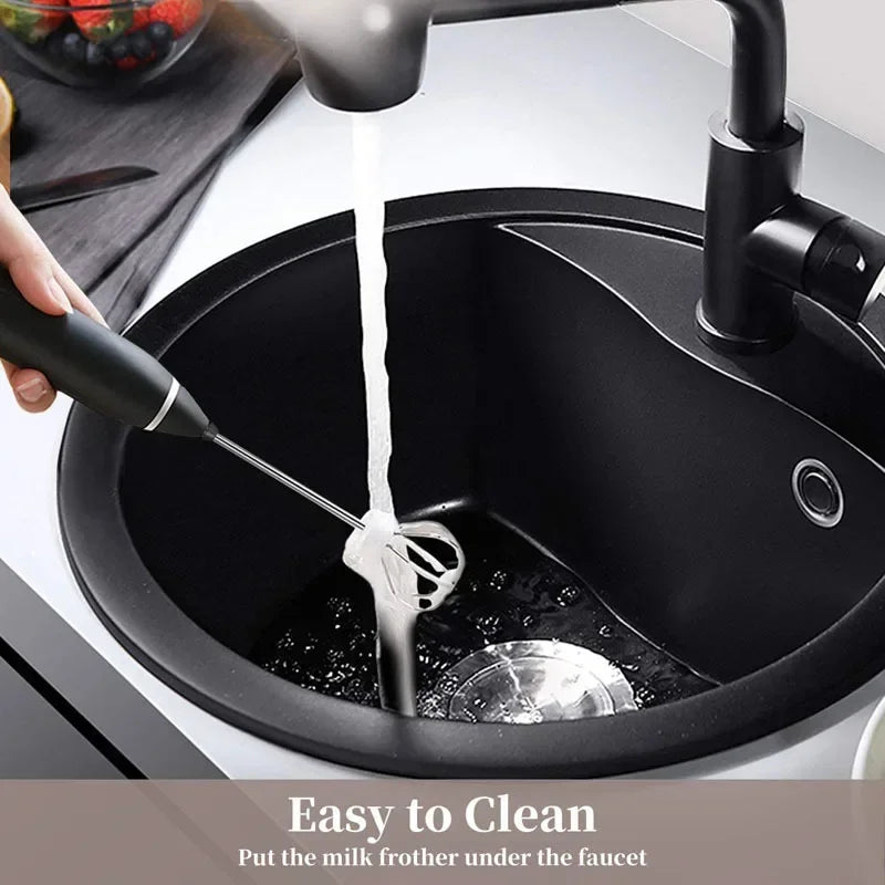 Electric Milk Frothers Handheld Wireless Blender USB Mini Coffee Maker Whisk Mixer Cappuccino Cream Egg Beater Food Blender Qme