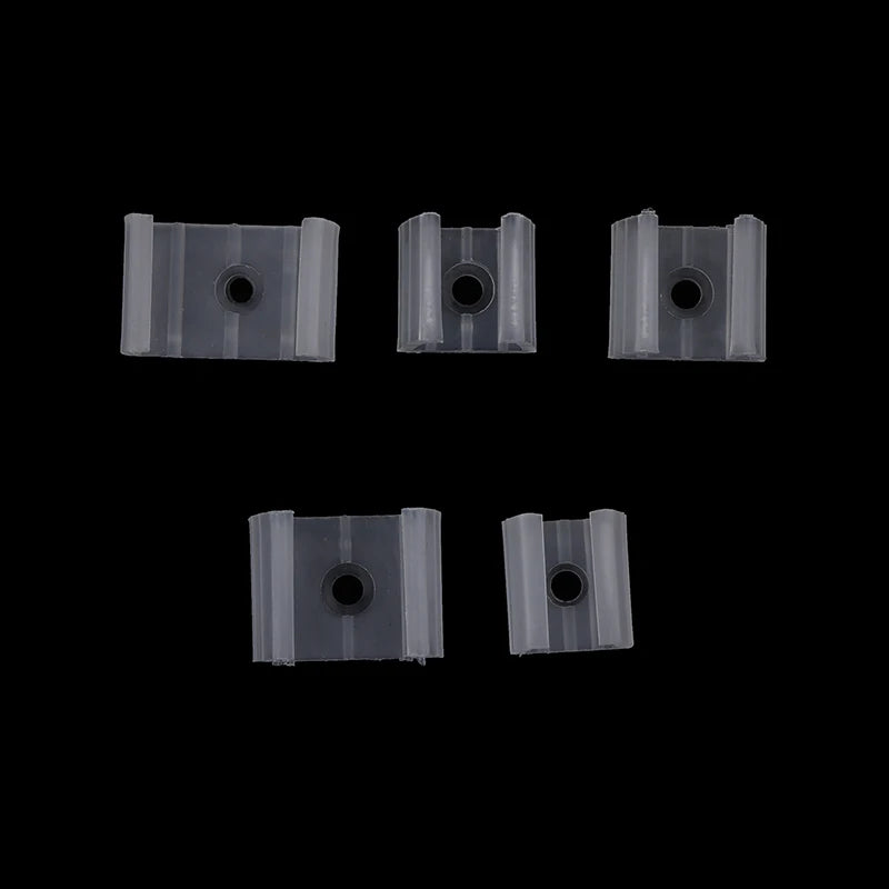 20PCS 10/12/14/17/20mm LED Strip Fix Clips Connector For Fixing 2835 Neon Light 220V COB Plastic Buckle Flexible Accessories. Qme