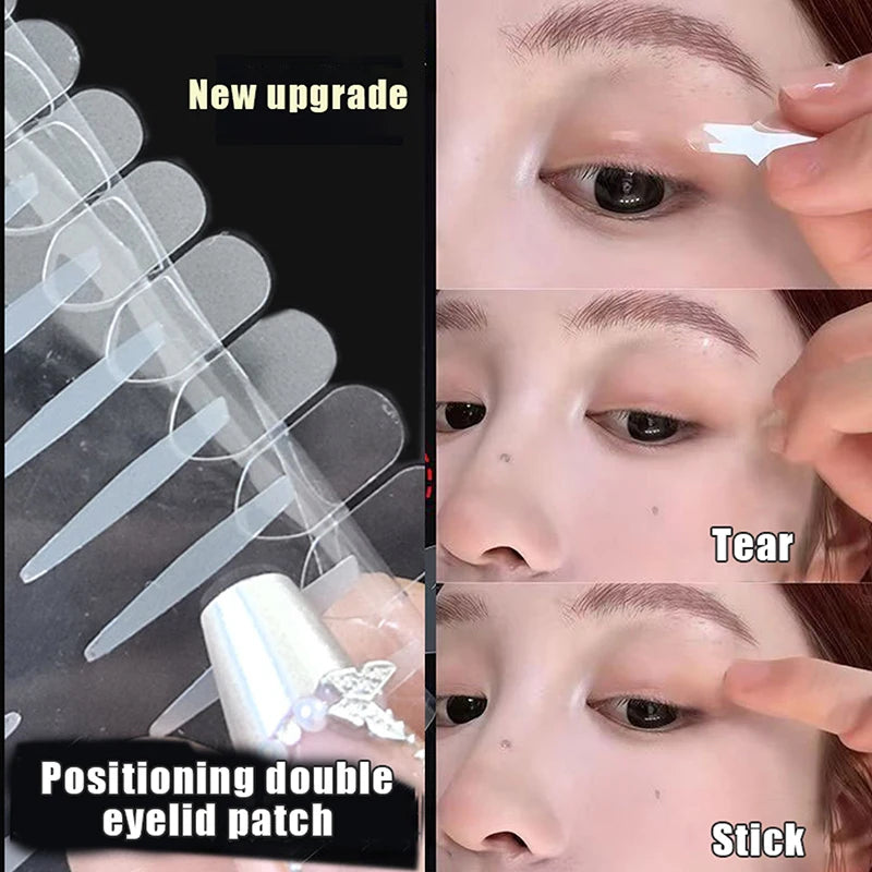 Double Eyelid Tape Handle 96 160 320 Patches Natural Invisible Qme